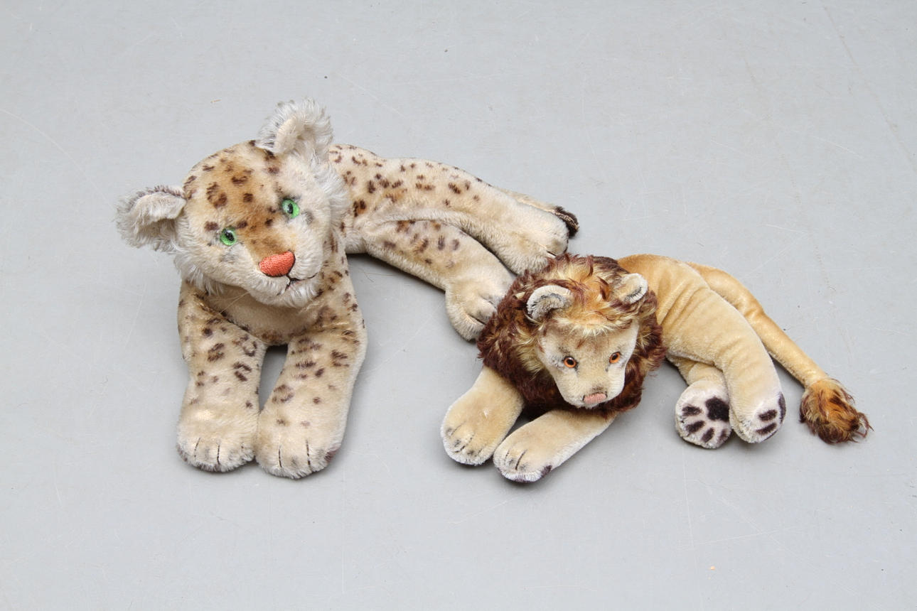 STEIFF LEOPARD und LEJON 1950er Jahre.
