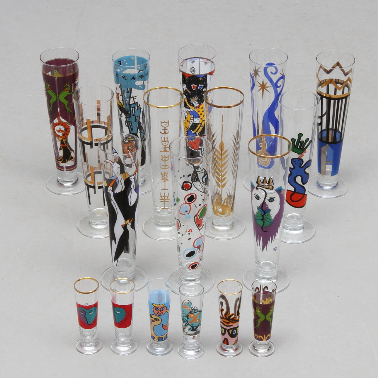 ÖLGLAS, 12 st samt SNAPSGLAS, 6 ST, Ritzenhoff.