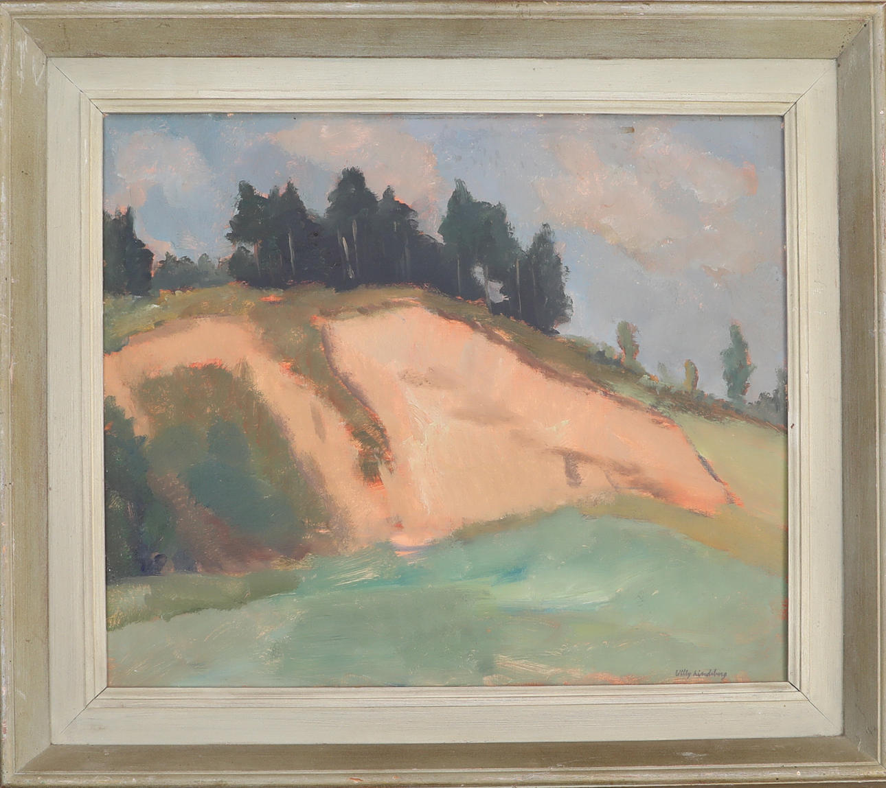 WILLY LINDBERG. öljy Paneeli, signeerattu.