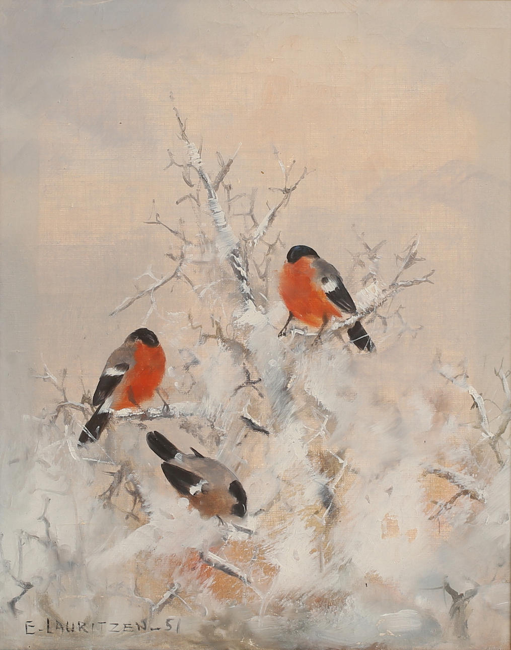 ERIC LAURITZEN. Oil on canvas, signed.