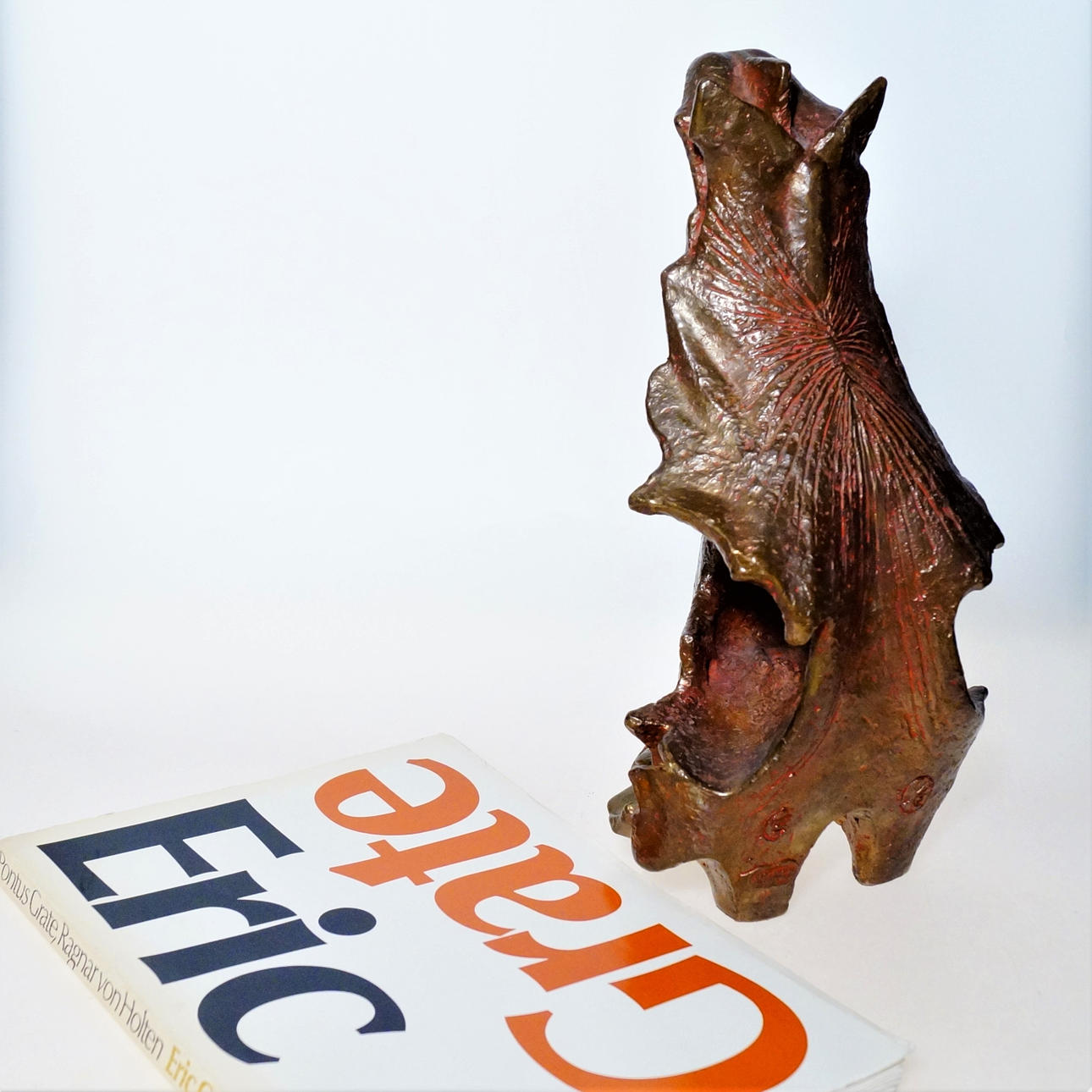 ERIC GRATE. Skulptur, "Esox Rex", brons.