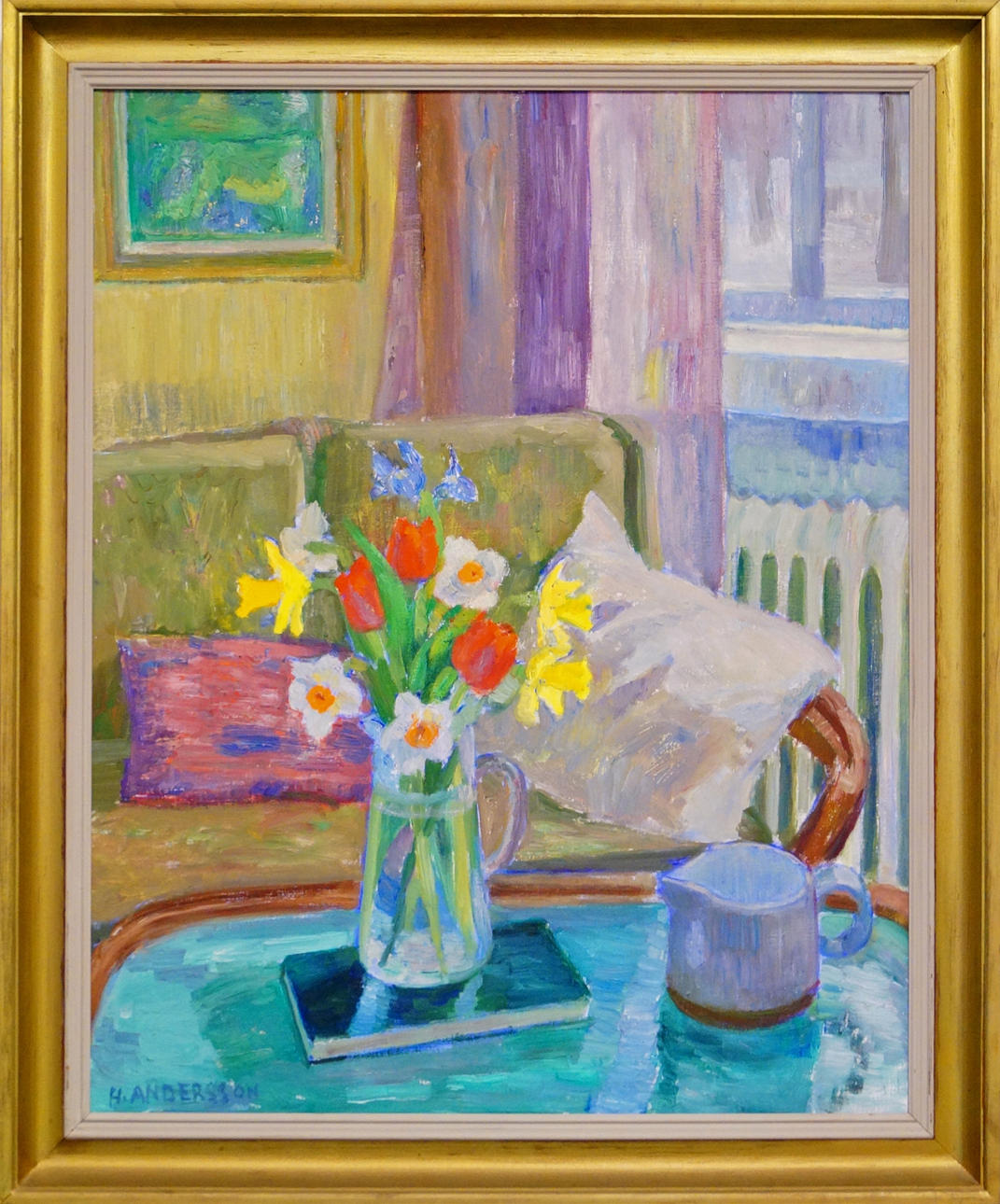HELGE ANDERSSON. olja på duk, signerad.