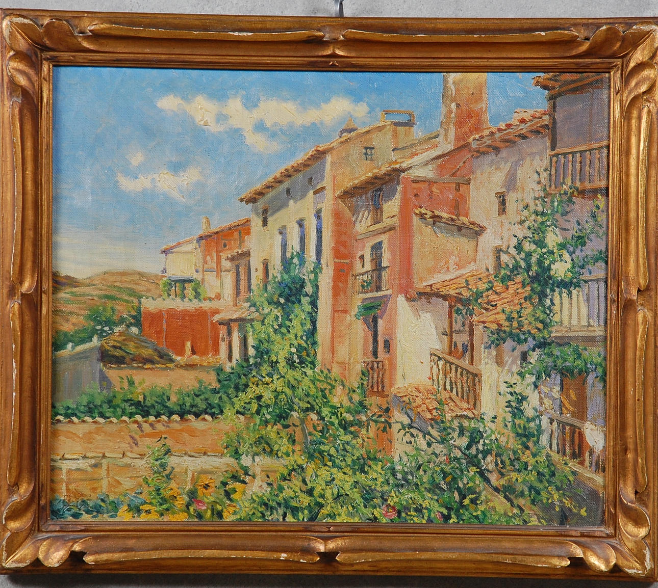 OIDENTIFIERAD KONSTNÄR. olja på duk.