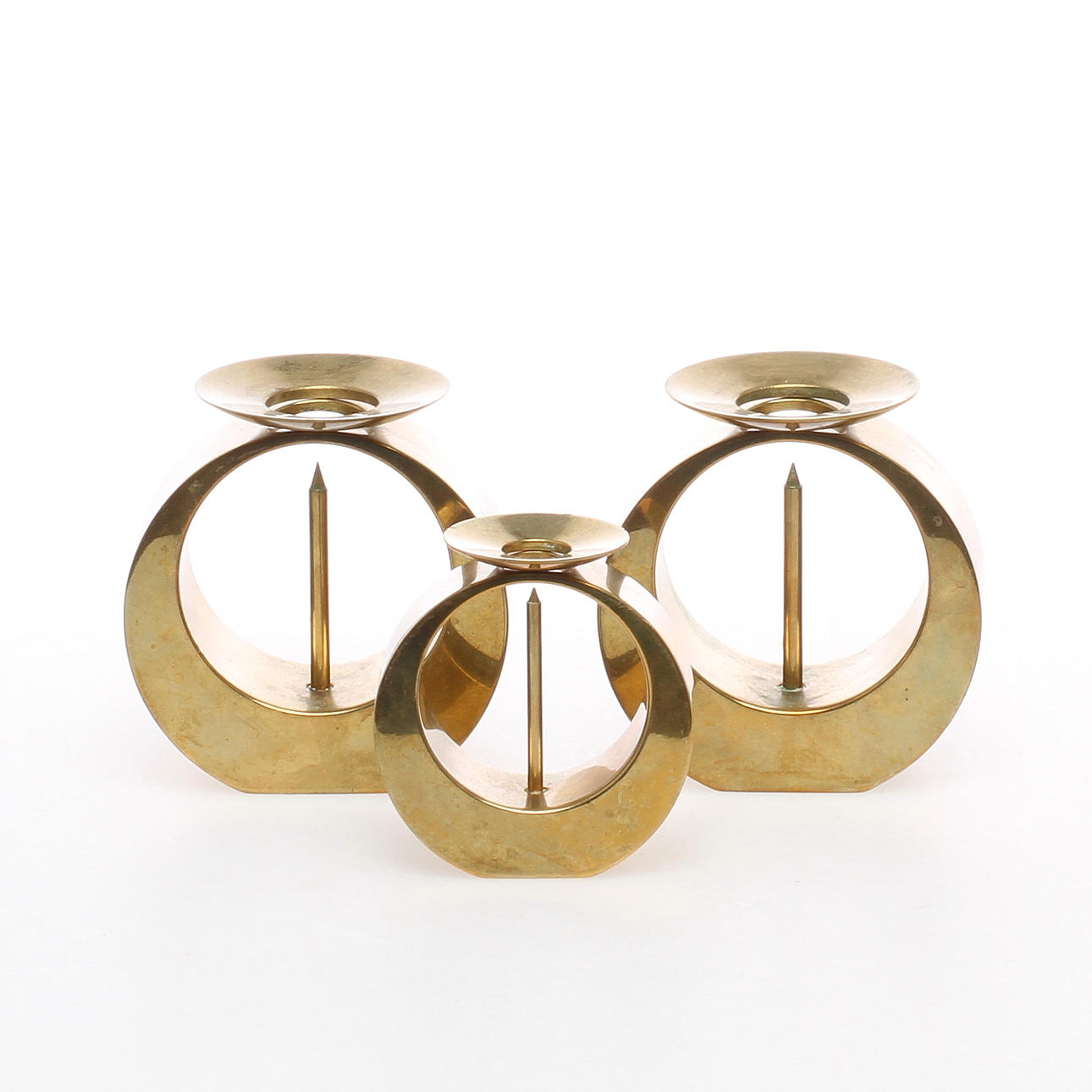 LJUSSTAKAR 3 st, mässing, Arthur Pe Kolbäck.