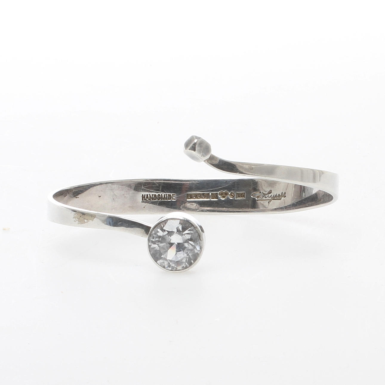 ARMBAND, silver, Gert Thyrsell, Gussi, Malmö, 1972.