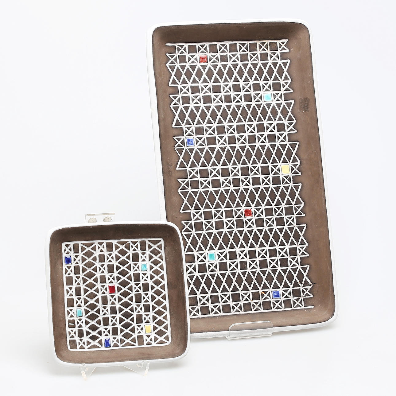 INGRID ATTERBERG. Fat, 2 st, keramik, "Corso", Upsala-Ekeby.