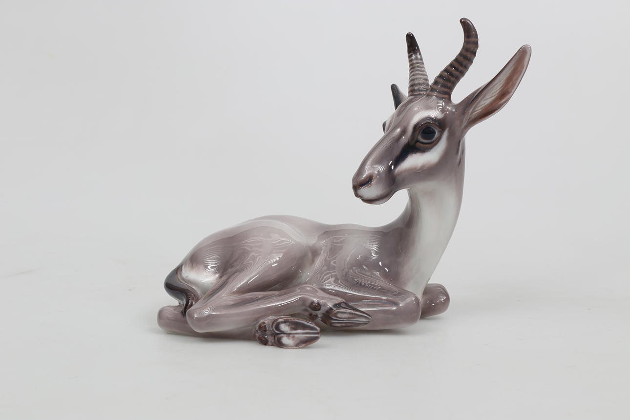 FIGURIN, porslin, Antilop, nummer 1237, Dahl Jensen, Danmark.
