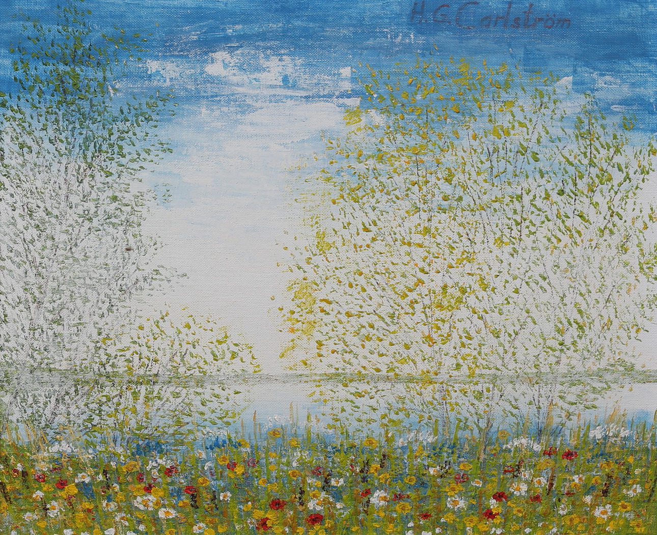 HÅKAN G CARLSTRÖM. oil on Board, signed.