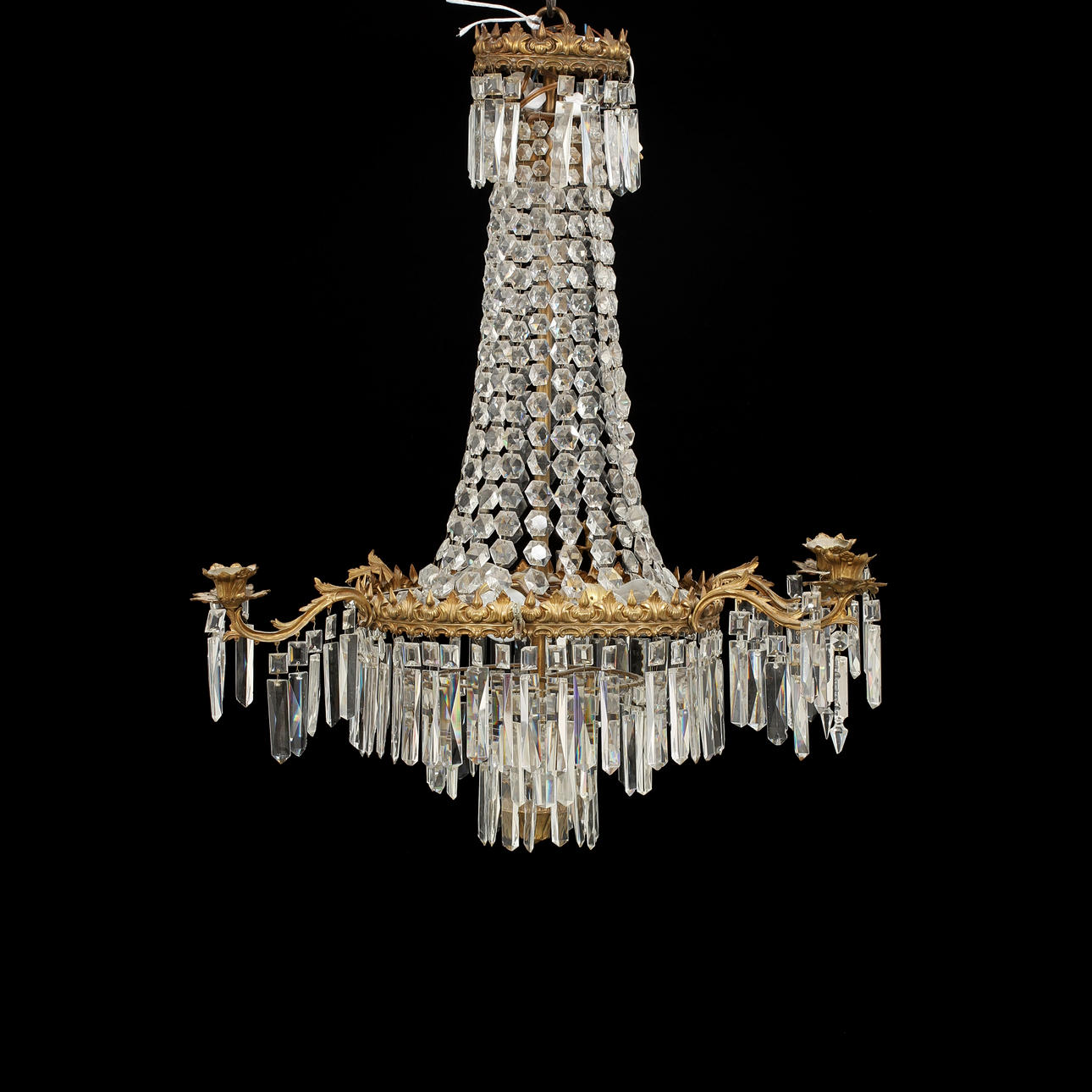 LJUSKRONA, Oscariansk, höjd 85 cm.