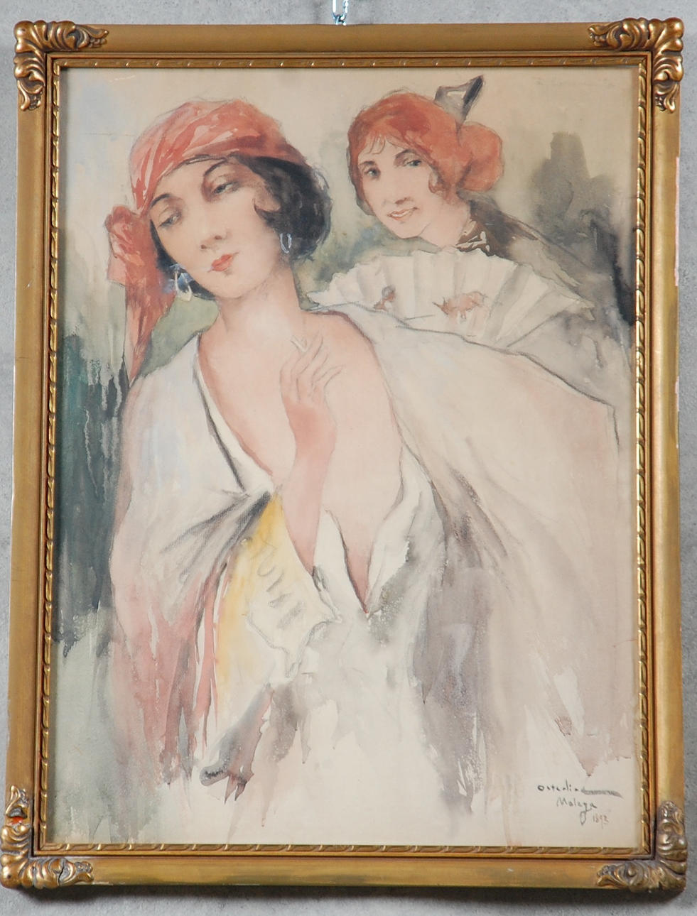 ALLAN ÖSTERLIND. 1855-1938, akvarell, signerad, daterad, Malaga 1893.