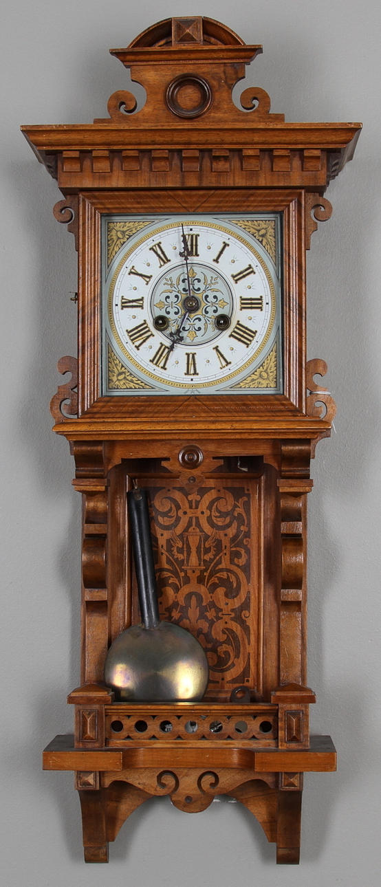 VÄGGUR, valnöt, Junghans, tidigt 1900-tal.