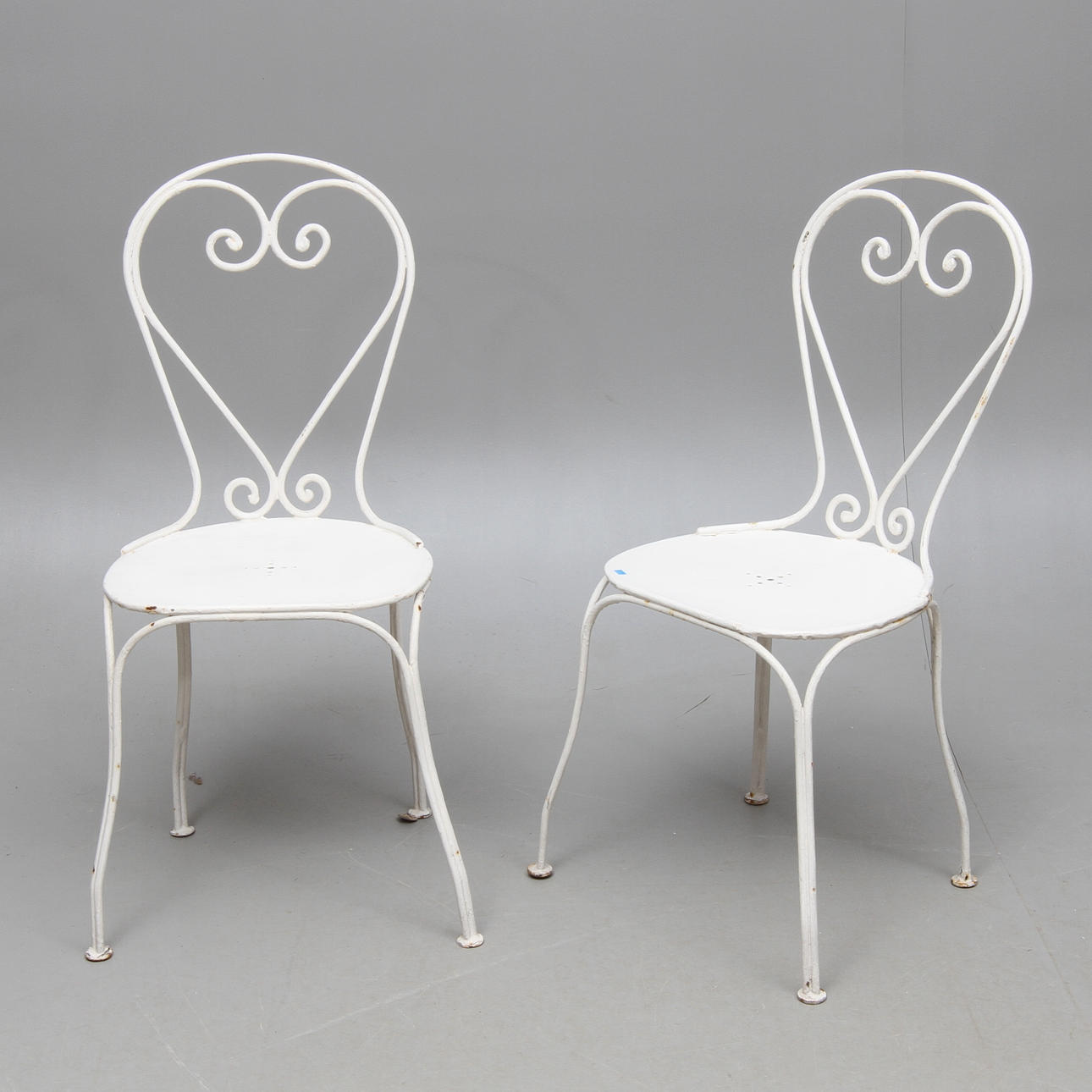 TRÄDGÅRDSSTOLAR 1 PAR, metall, 1900-tal.