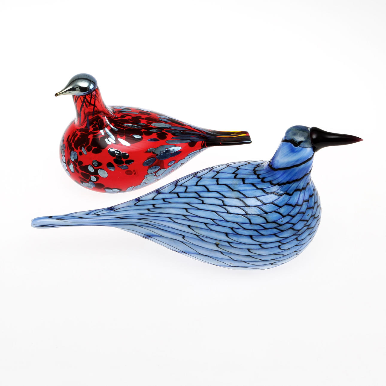 FIGURINER, 2 st, glas, Oivo Toikka, Iittala.