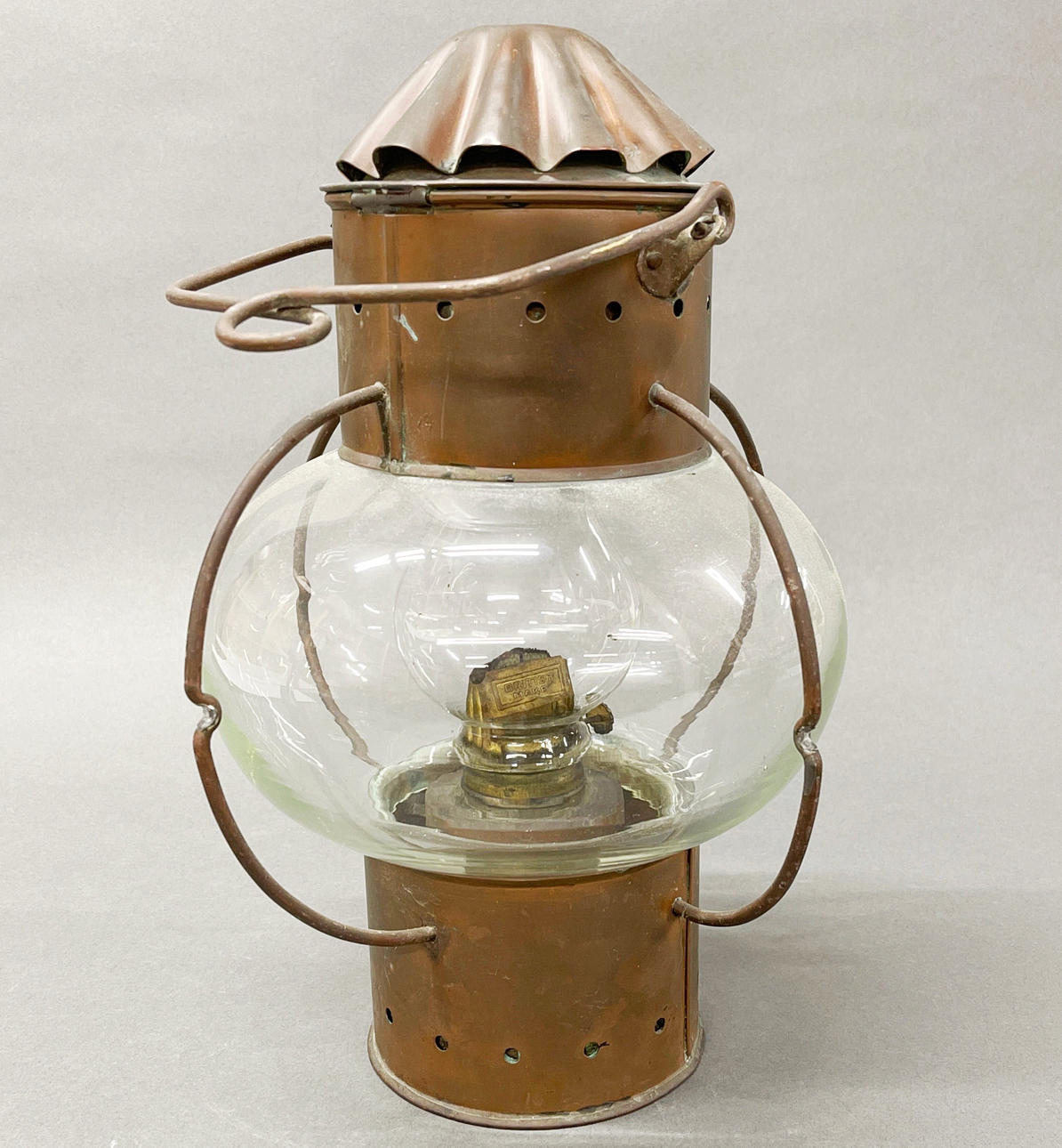 SHIPS COPPER OIL LAMP.