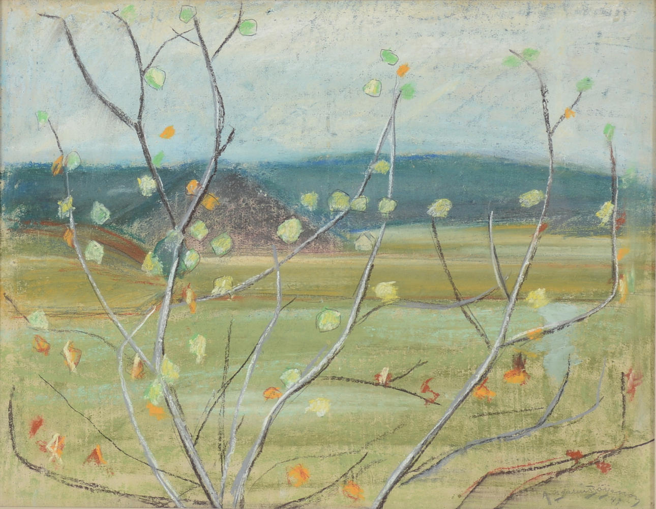 ANSGARIUS BÖRJESSON. Pastell.