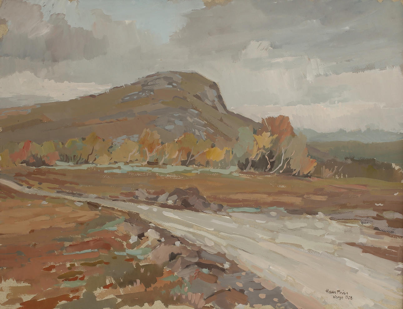 HANS PRINS. Watercolor, signed.