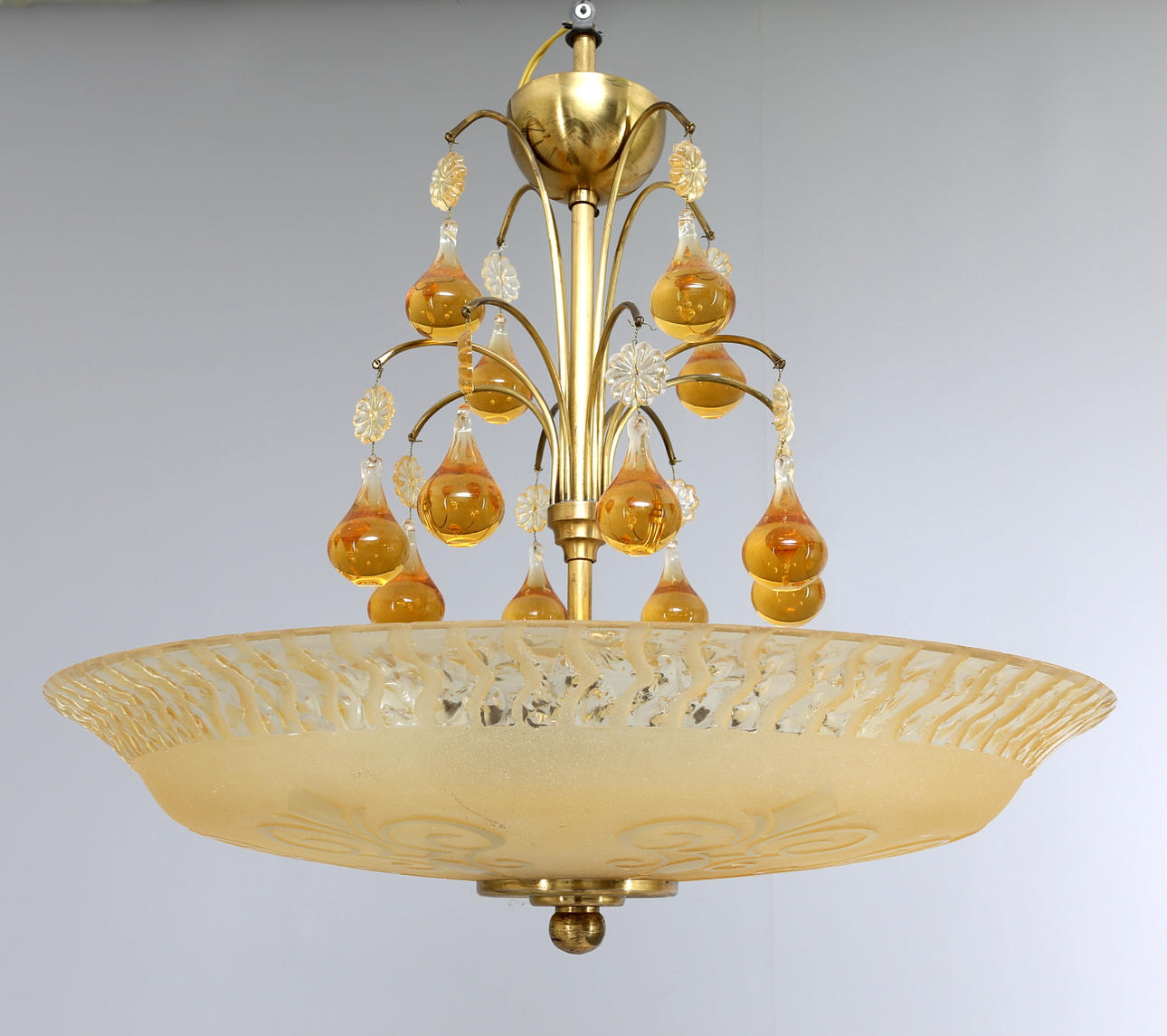 TAKPLAFOND, glas, art deco, 1900-tal.