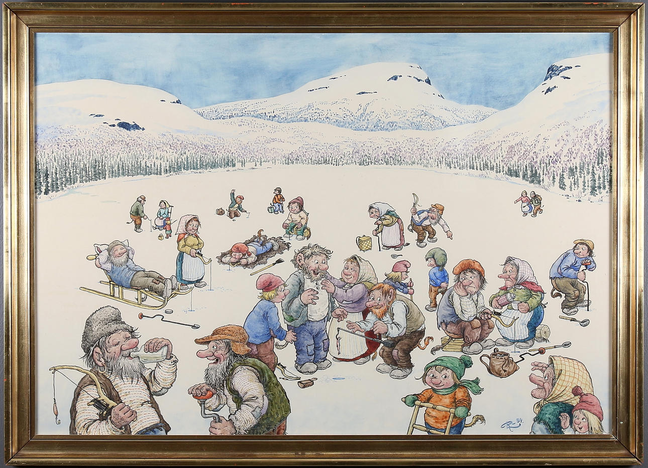 ROLF LIDBERG. Akvarell, signerad och daterad, -84.