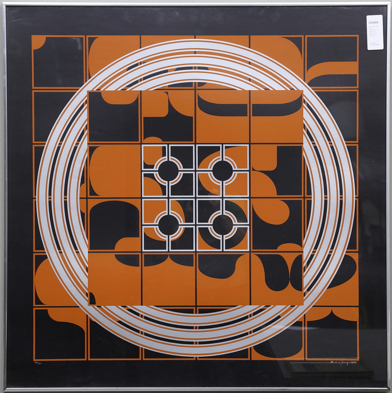 BECK & LJUNG. "Svea 5". Screenprint, signerad och daterad 1975. Numrerad 40/50.