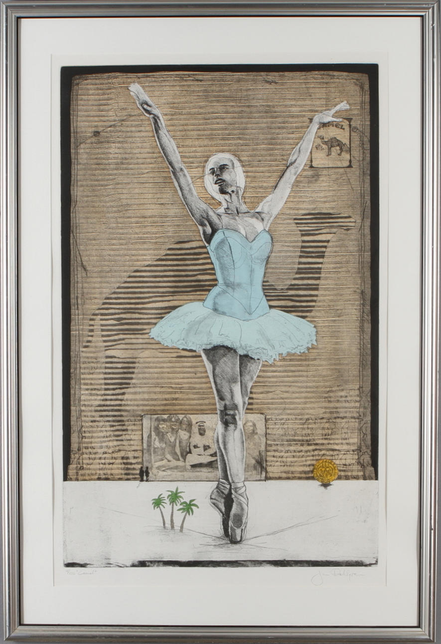 JAN DAHLGREN. "Camel", färgetsning, signerad och numrerad 4/136.