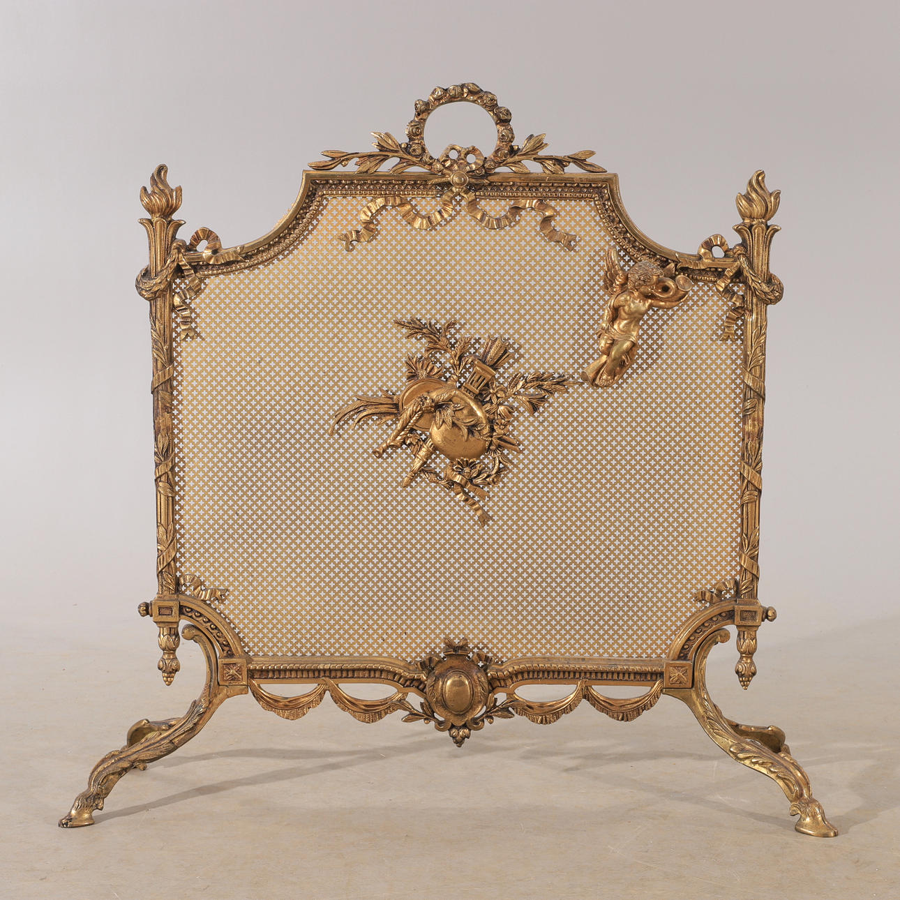 BRASSKYDD, mässing, gustaviansk stil, 1900-tal.