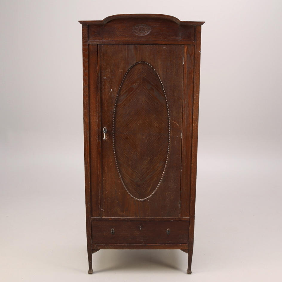 LINNESKÅP, jugend, mörkbetsad ek.