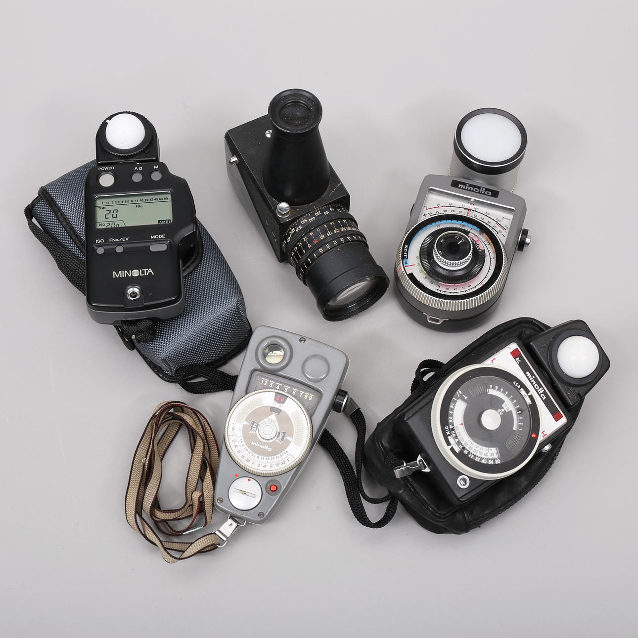 LIGHT METER, 5 pcs, including Minolta.