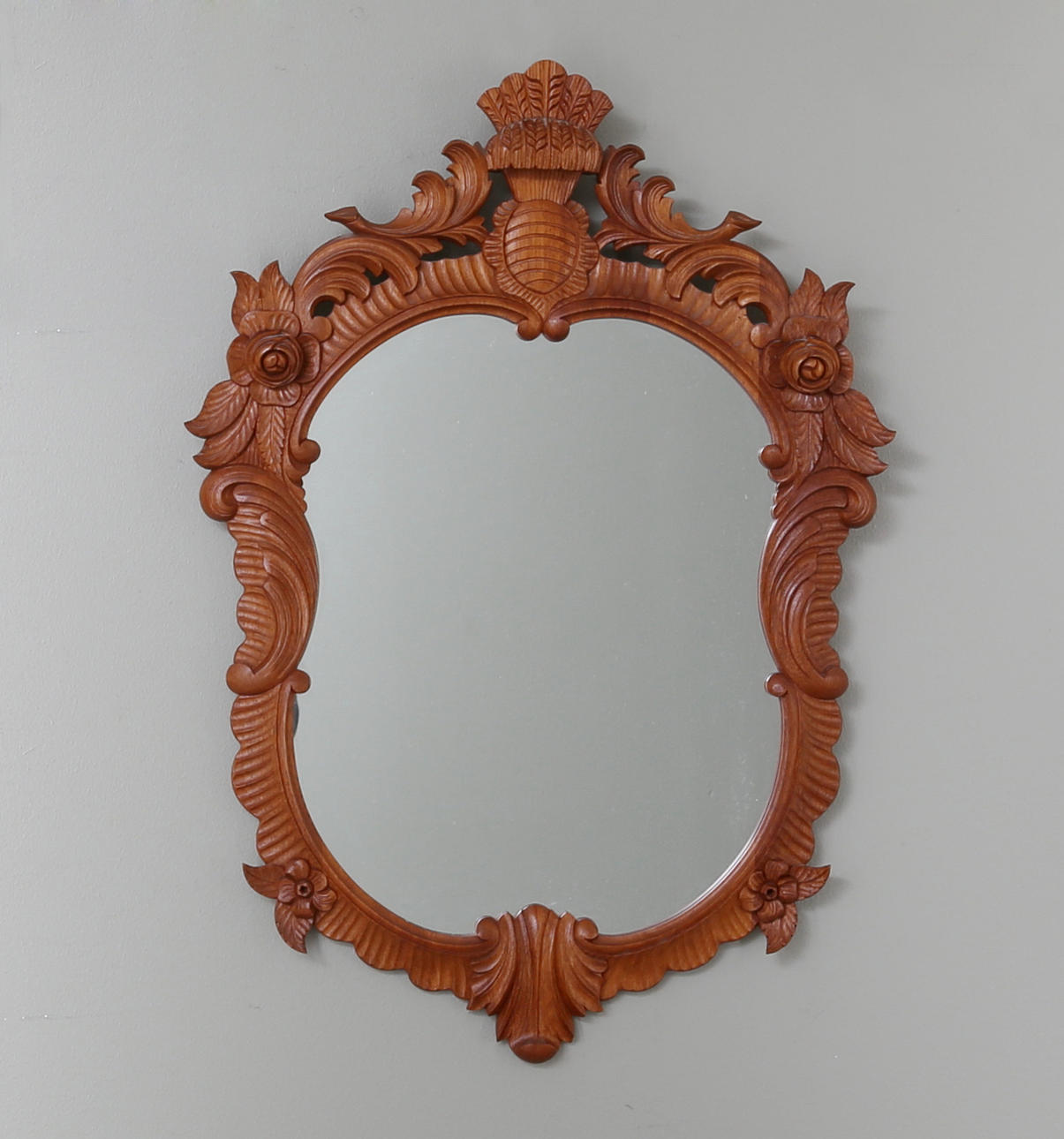 SPEGEL, mahogny, rokokostil, Åfors, 1900-tal.