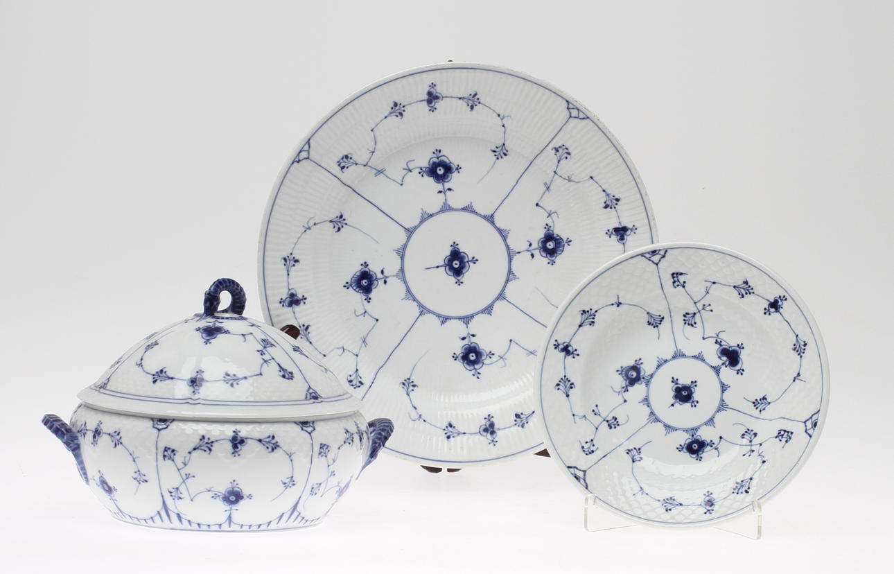 MATSERVISDELAR, 6 delar, "Mussemalet", Bing & Gröndahl, Danmark.