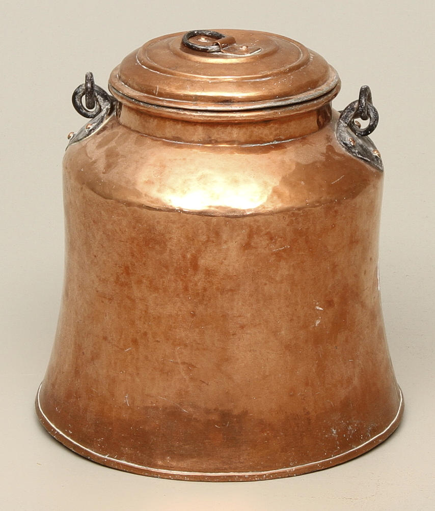 KRUKA MED LOCK, koppar, 1800-tal.