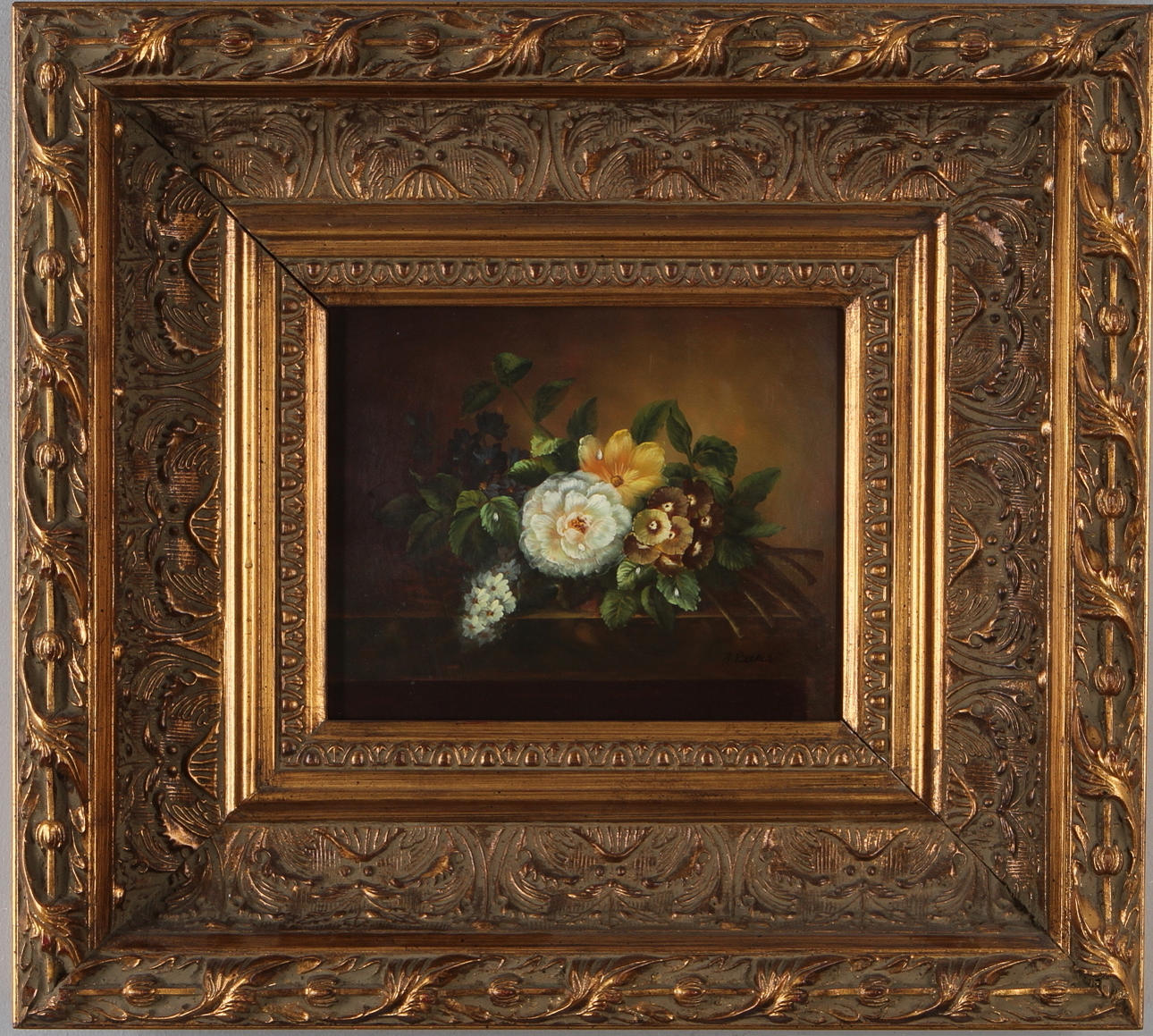 OKÄND KONSTNÄR. Stilleben, olja på pannå, 1900-tal.