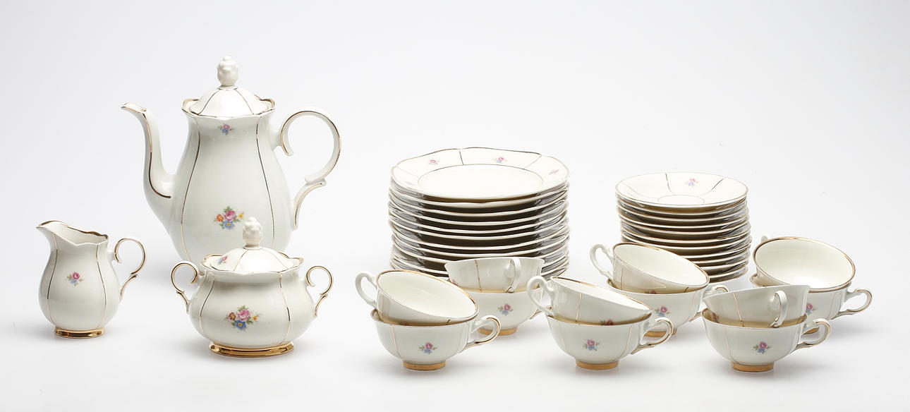 KAFFESERVIS, porslin, 27 delar. Karlskrona, 1900-tal.