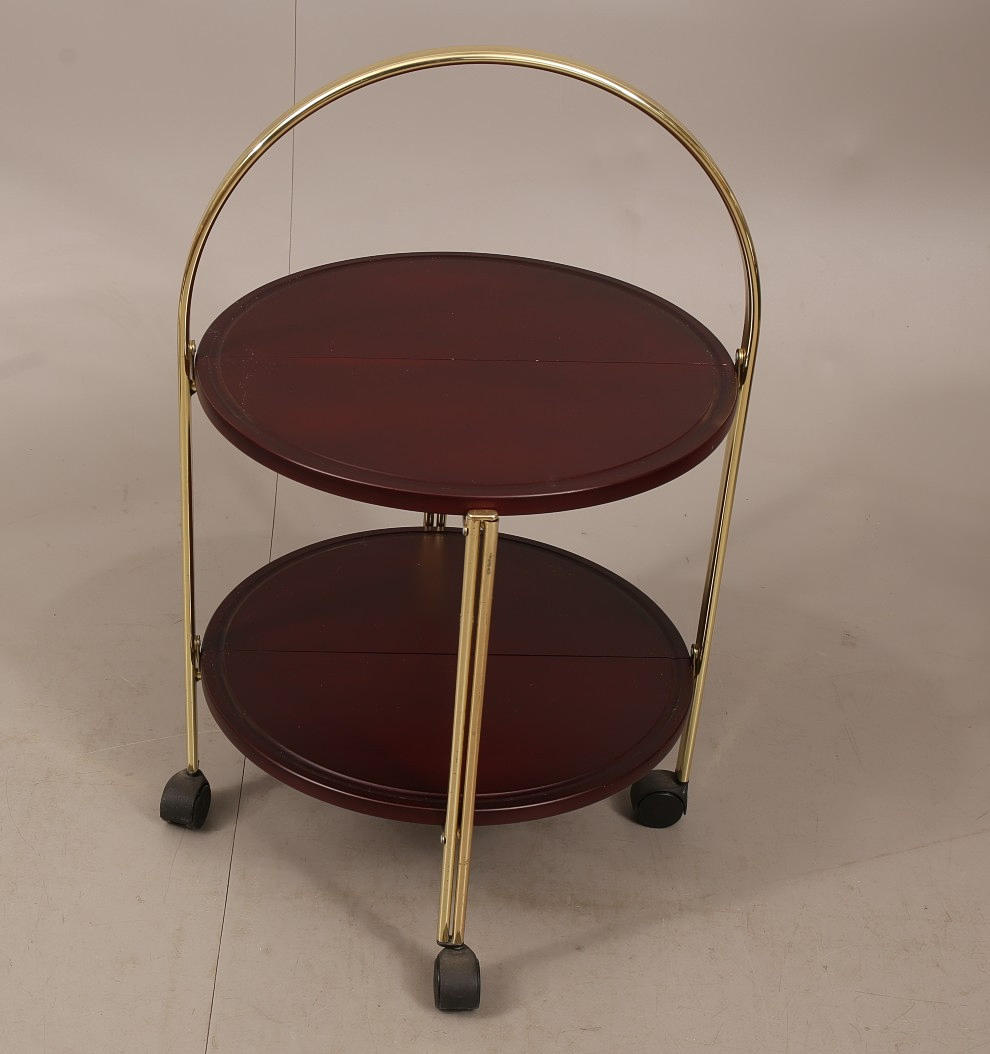 CARRO DE SERVICIO, madera y metal.