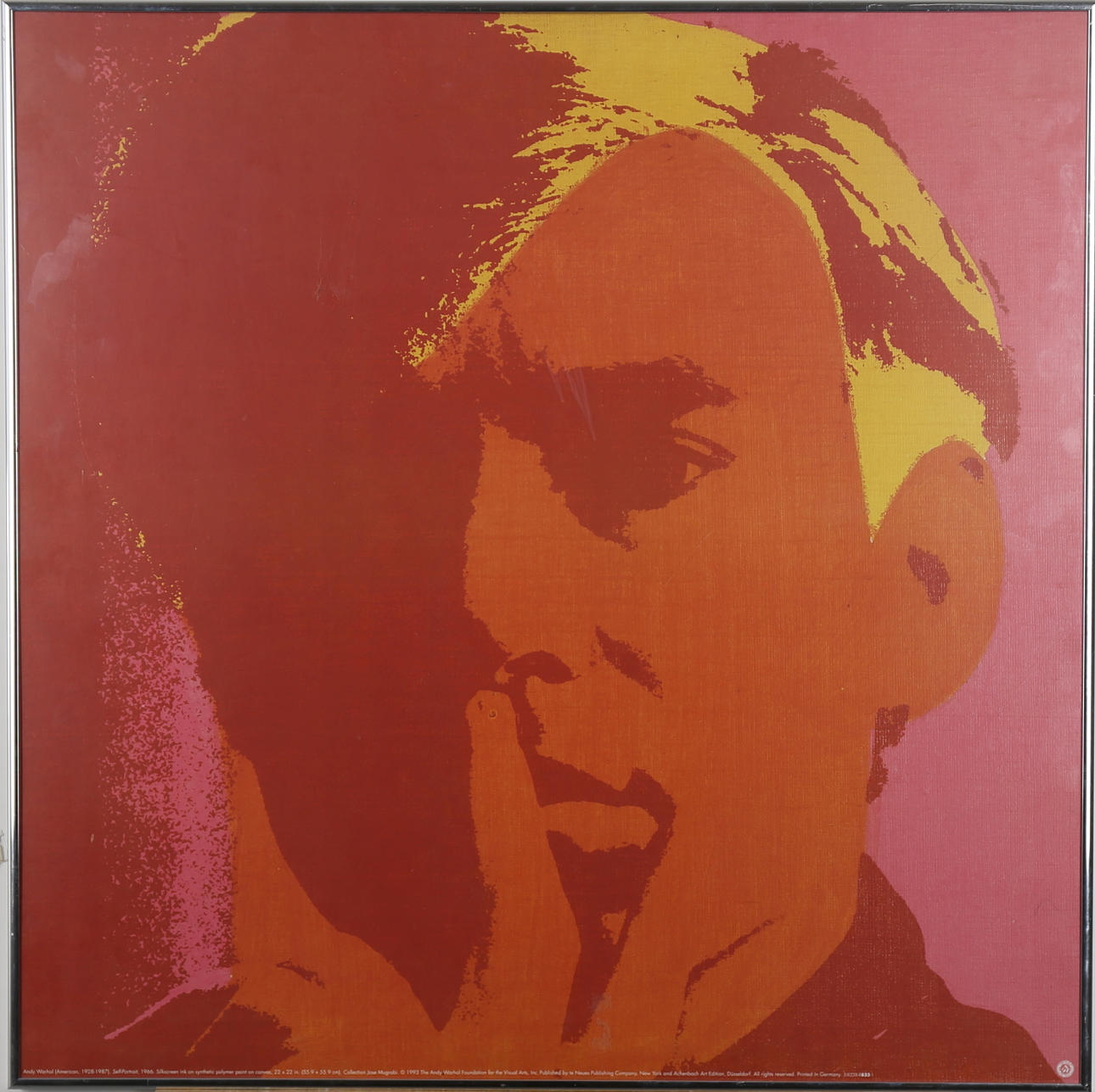 ANDY WARHOL. Plakat, selvportræt, usigneret.