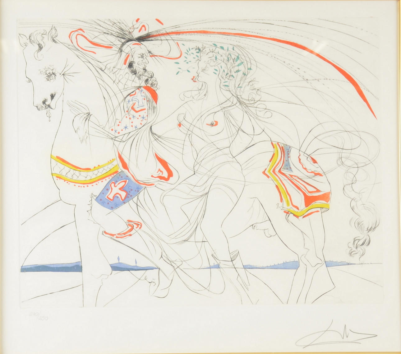 SALVADOR DALI. Torrnålsgravyr med akvatint.