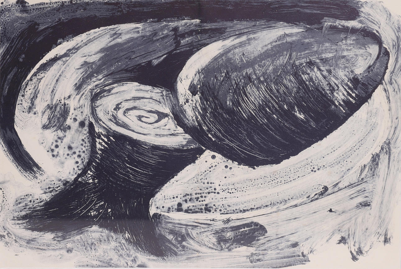 MIQUEL BARCELÓ. EFTER. UTAN TITEL. LITOGRAFI PÅ PAPPER.