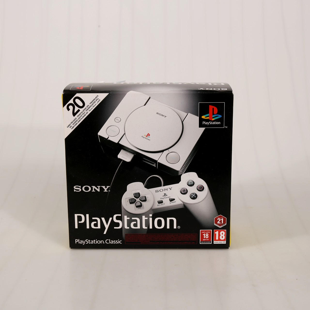 GAMING CONSOLE PLAYSTATION, Classic with 20 pre-installed games.