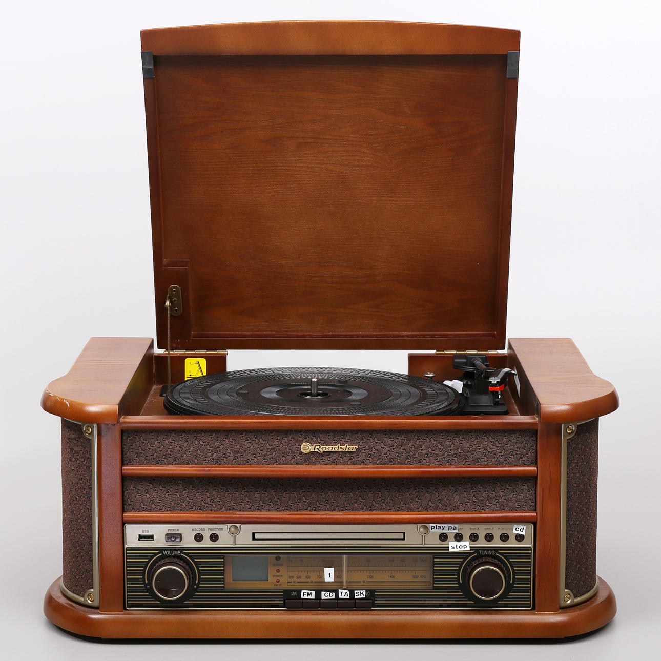 KOMPAKTSTEREO, retrostil, Roadstar, samtida.