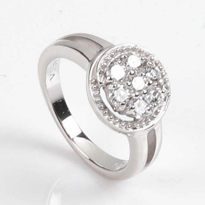 RING, Sterling silver, vita stenar, Victor Janson.