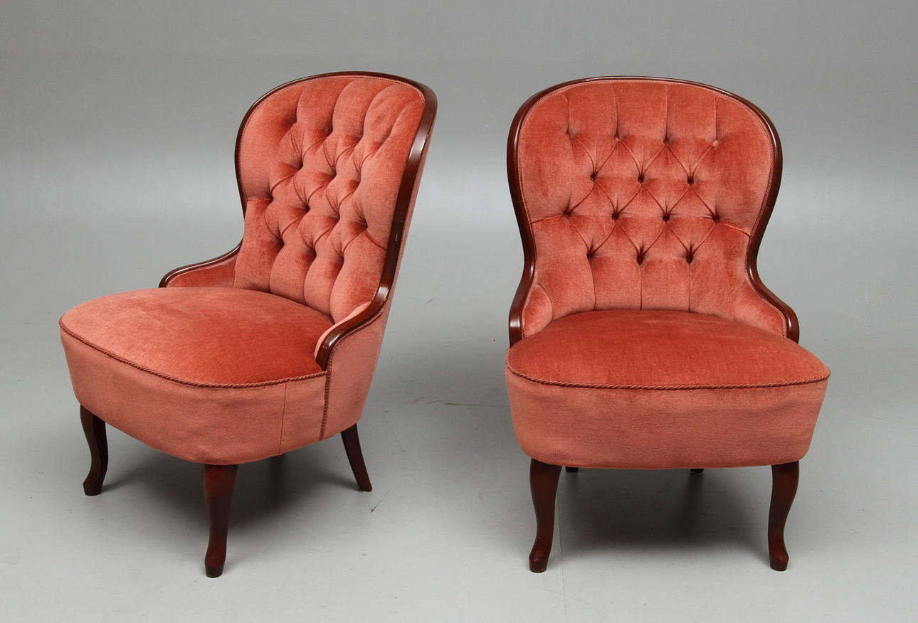 EMMAFÅTÖLJER, 1 par, 1900-tal.