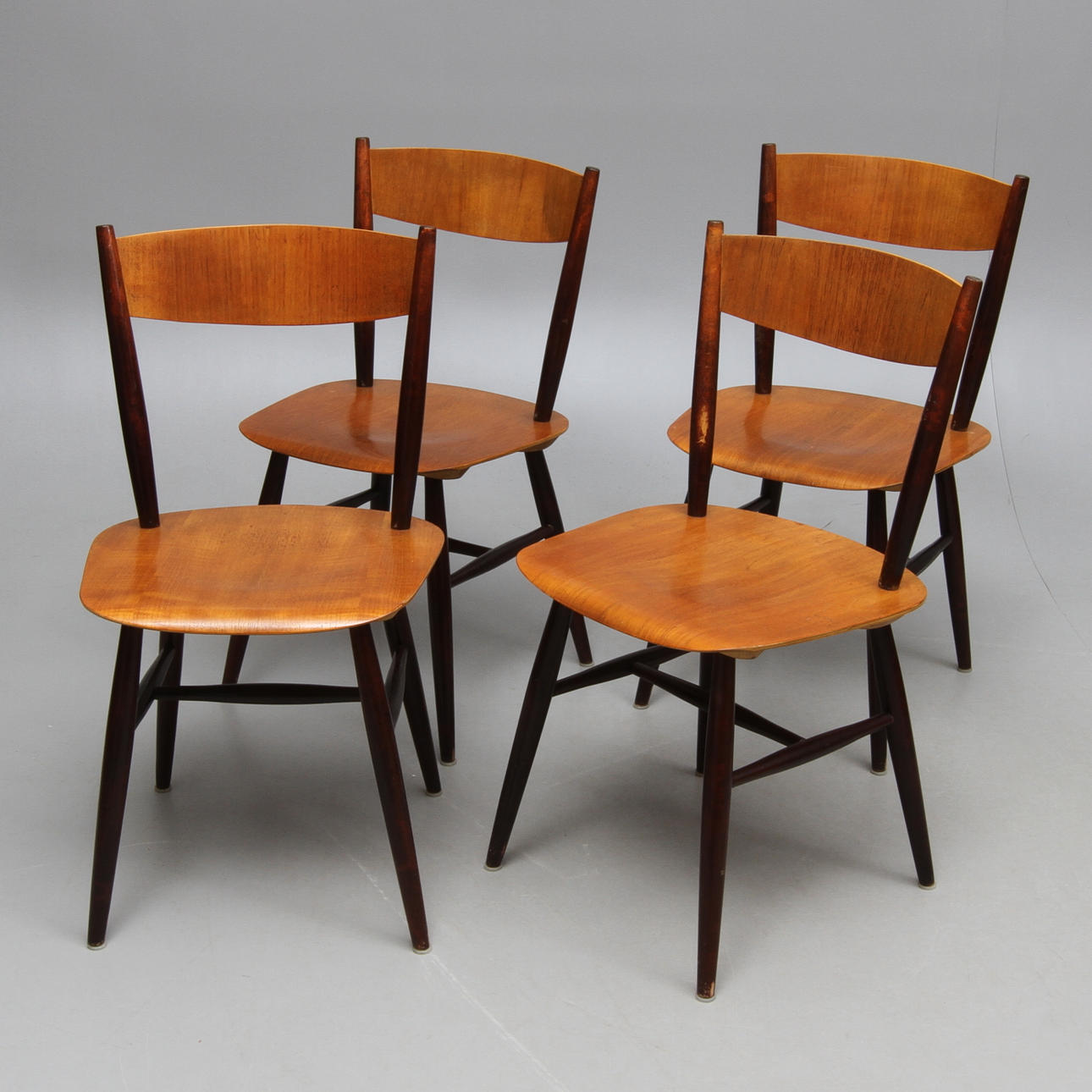 STOLAR 4 st, "Fanett",Ilmari Tapiovaara, Edsbyverken. 1900-talets mitt.