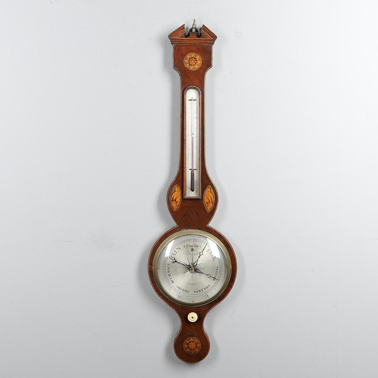 HJULBAROMETER, MAHOGNY, 1800-TAL.