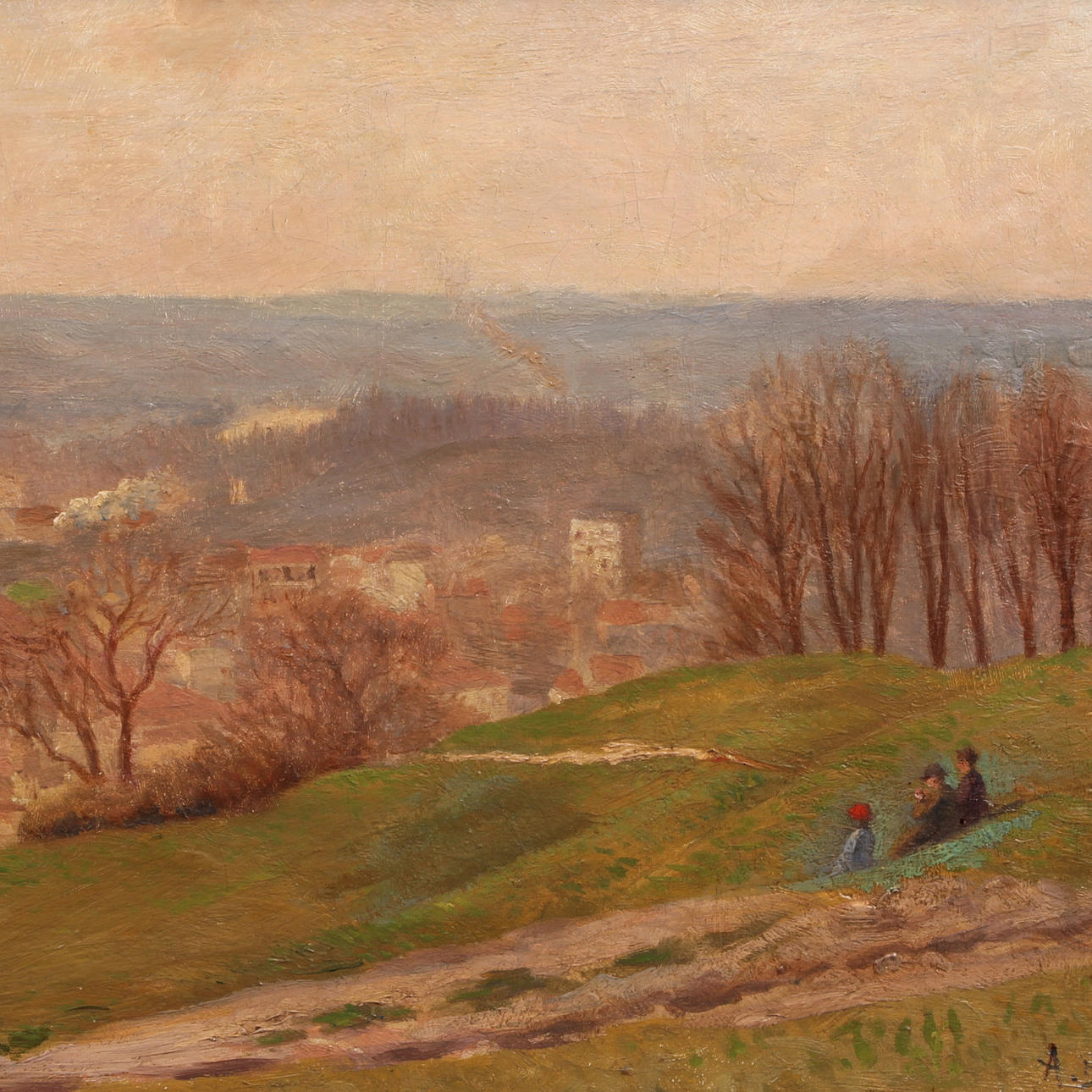 ADOLPHE FÉLIX BROËT. Olja på duk, signerad.