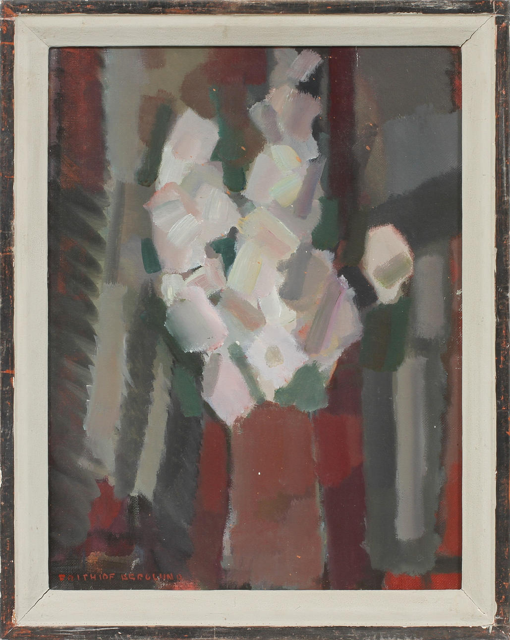 FRITHIOF BERGLUND. Stilleben, olja på duk, signerad.