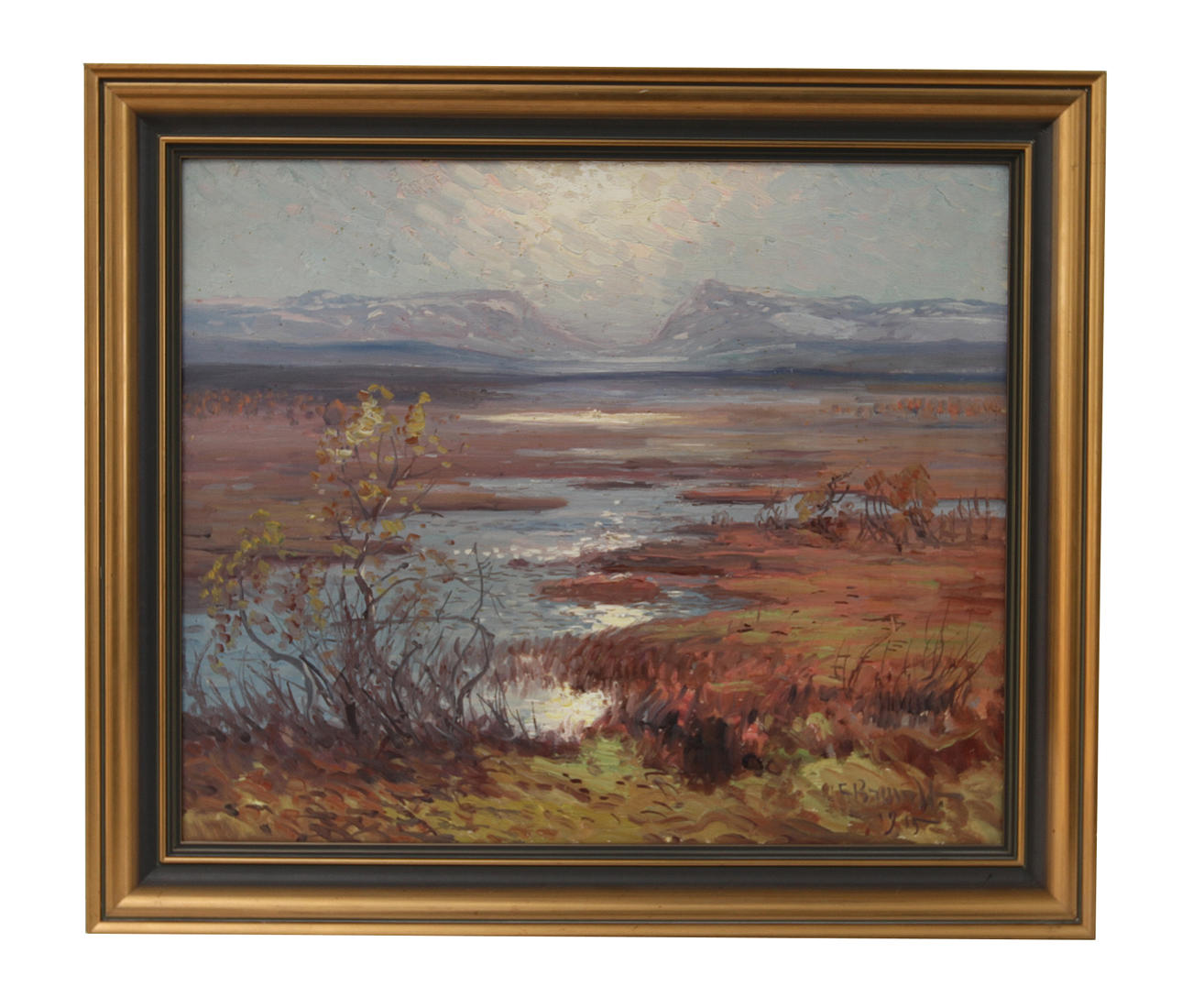 CARL BRANDT. Olja på duk. "Lapporten fr. Torne träsk", signerad.