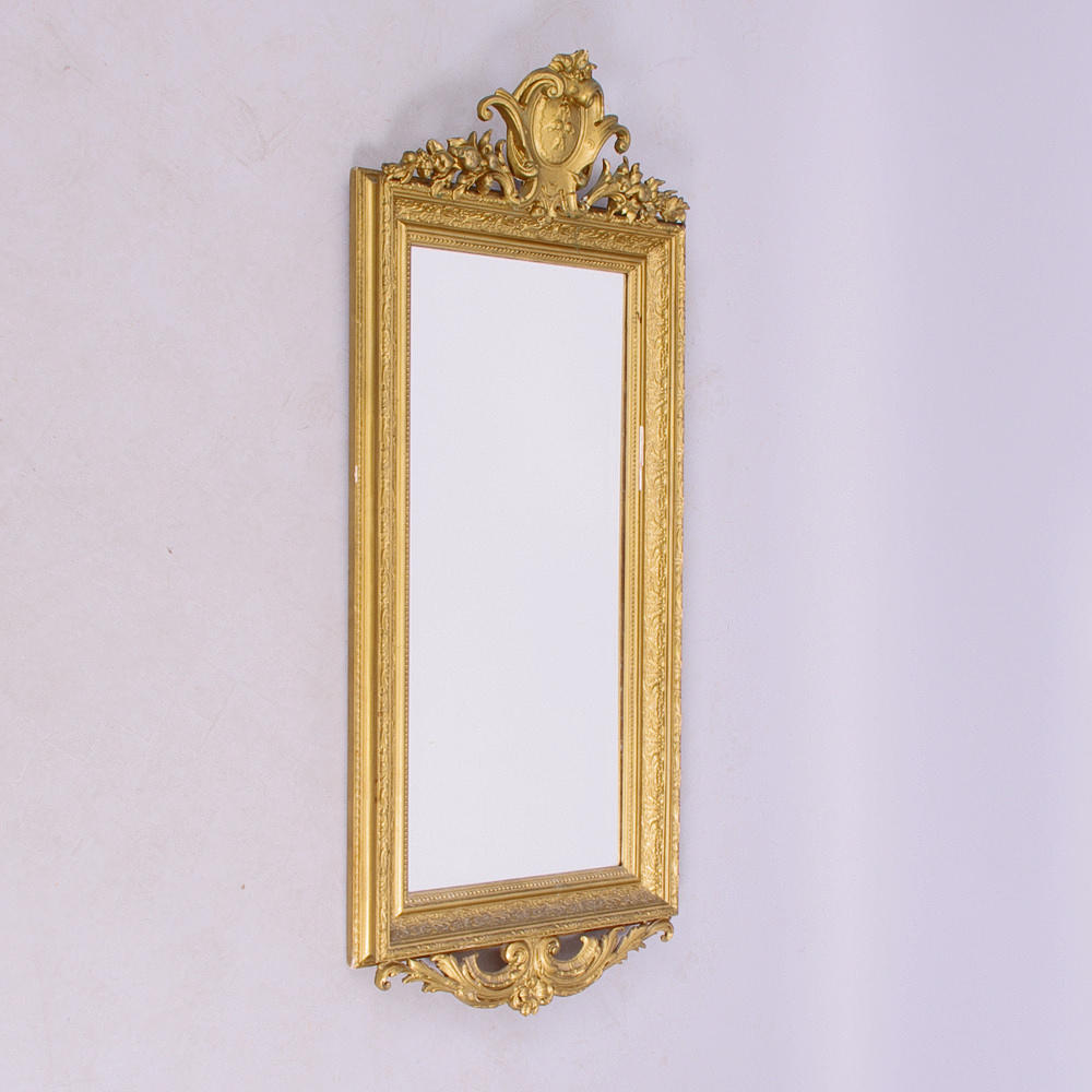 SPEGEL med fasettslipat glas, förgylld, rokokostil, 1900-tal.