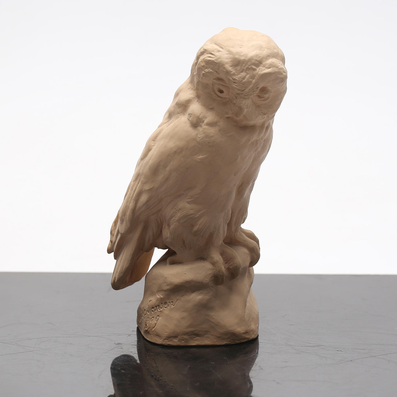 FIGURE, ceramic, owl, Peter Ipsen Enke, Denmark 1899.