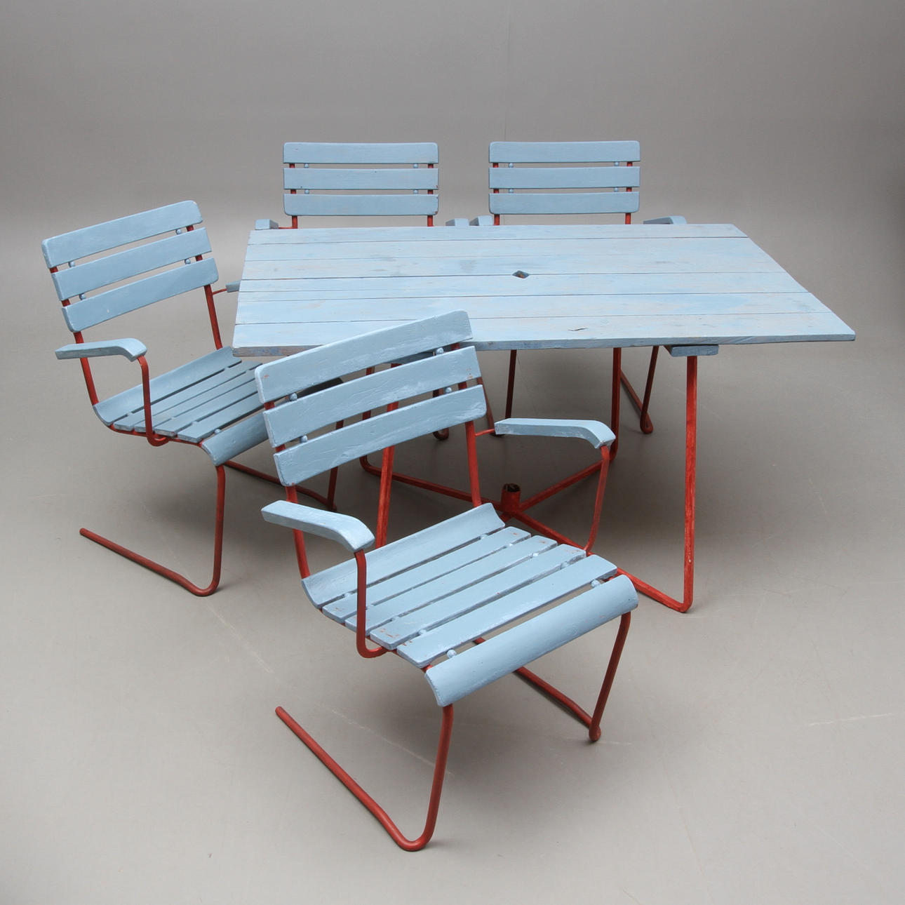 TRÄDGÅRDSGRUPP, 5 delar, 1900-tal.