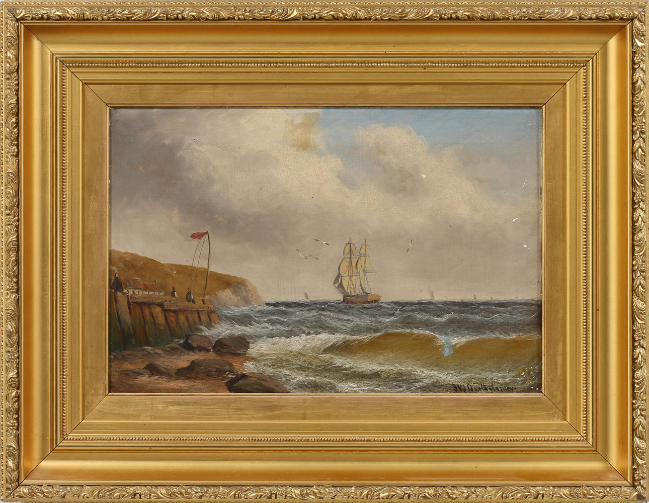 OKÄND KONSTNÄR, olja på duk, sign JW Bartholomew.