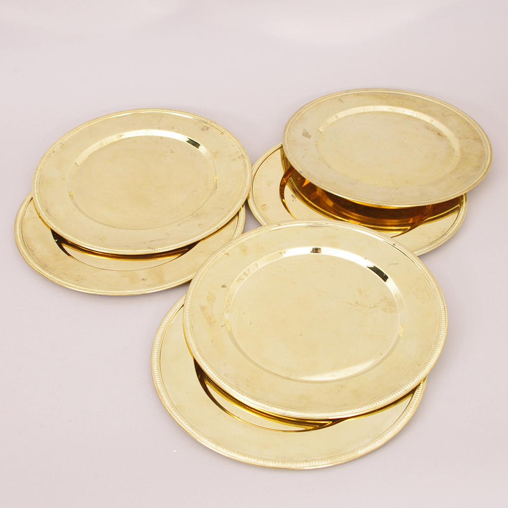 KUVERTTALLRIKAR, 6 stycken, mässing.